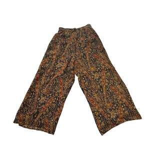 Vintage Ann Taylor Paisley Print Wide Leg Palazzo Pants Size 10